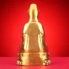 Back of the 38 cm Nanhai Guanyin statue, with the hood and smooth draped robe above the lotus seat
