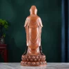 Rear view of the 47.5 cm Putuo Guanyin, showing the long hood and vertical robe folds