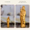 Natural-tone Zhujie Guanyin size comparison: 10 cm figure and the nominal 20 cm figure measured at approximately 20.5 cm