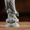 Lower robe folds, feet and two tiers of lotus petals on the Lianhua Guanyin statue