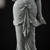 Draped robes of the Liantai Guanyin statue, with the left hand holding the garment edge