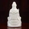 Back of the Xiangyun Songzi Guanyin with boy version, showing the ivory robe and gold-tone edging